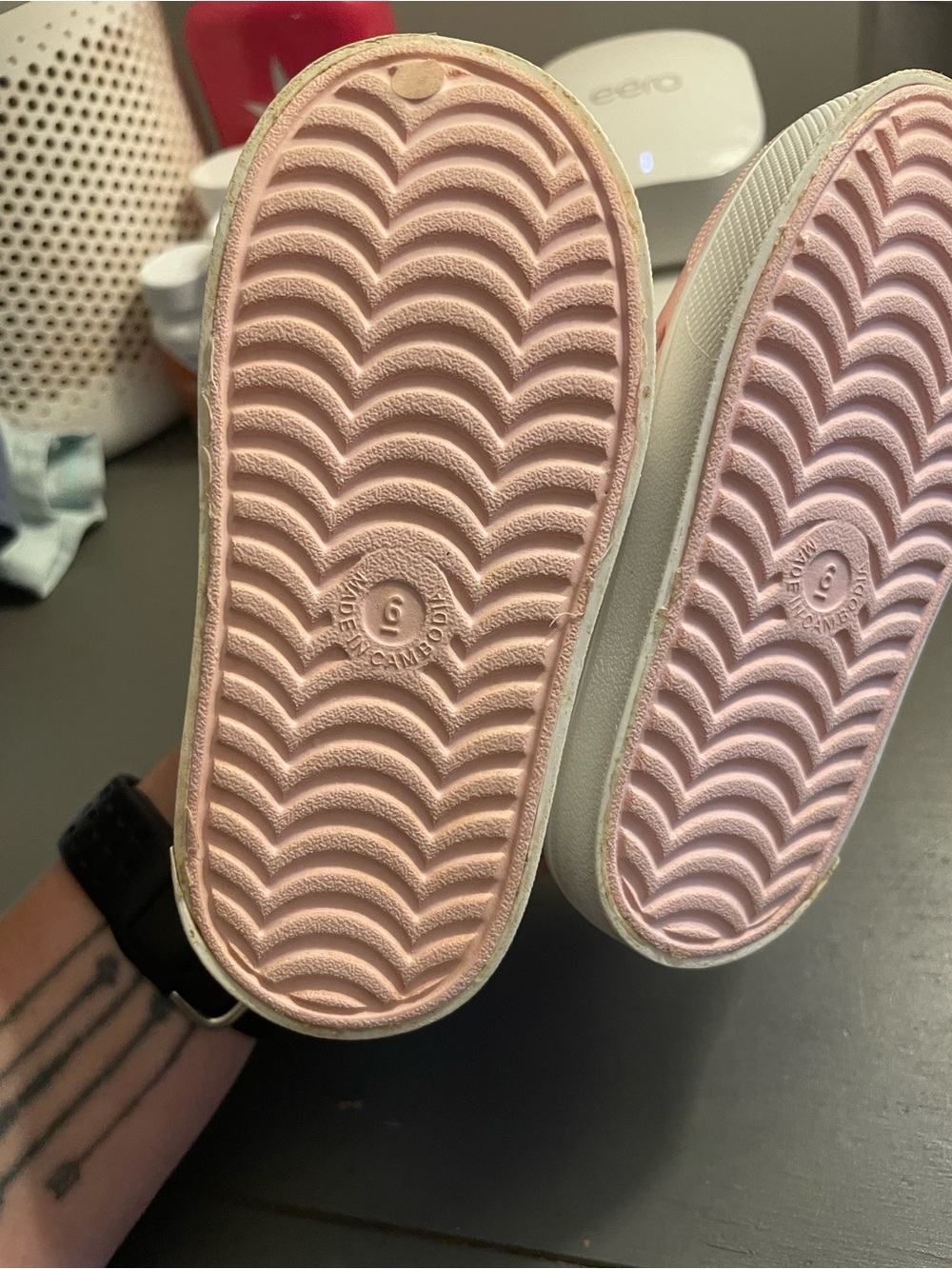 Old Navy Toddler Slip-On Sneakers in Light Pink with White Sole - Picture 9 of 10